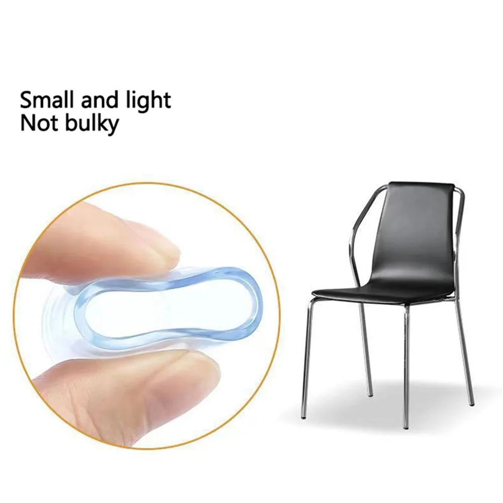 4Pcs  /  Set 22mm Round Furniture Leg Socks Table and Chair Feet Pad Caps Transparent Floor Protector Rubber Pad - 2