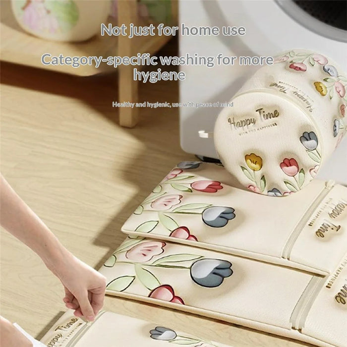 4Pcs Anti-Deformation Laundry Bags High-Density Mesh Protective Bags with Zipper for Shirt Coat Bra Pants - 3