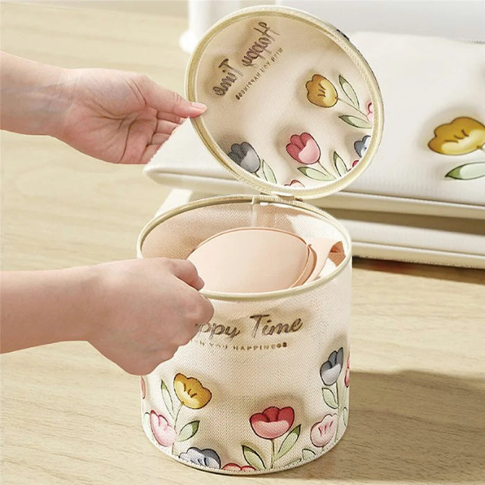 4Pcs Washing Machine Laundry Bags High-Density Mesh Anti-Deformation Bags - Tulip Pattern Coat  /  Sweater  /  Shirt  /  Bra Storage Bag - 7