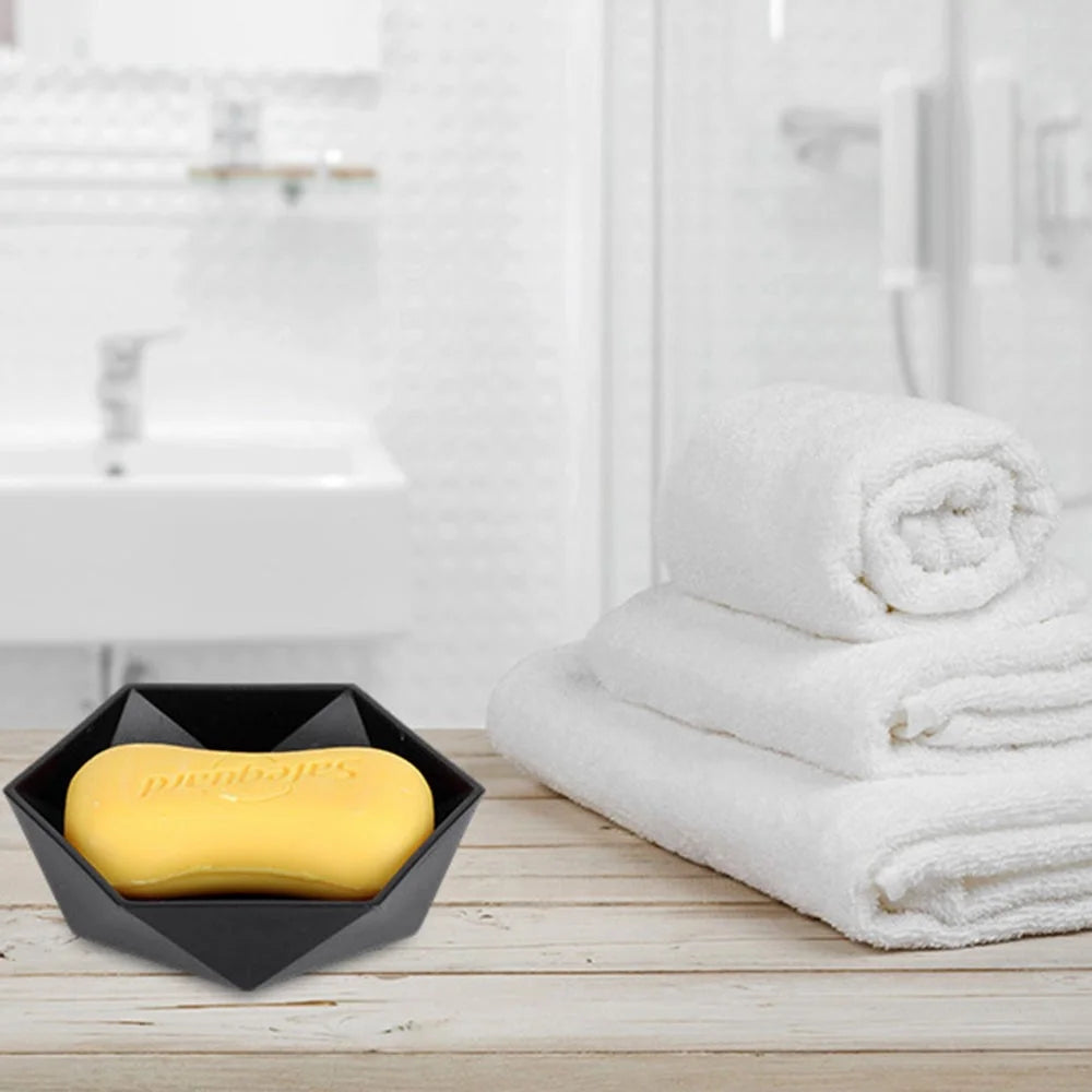 T228 Electroplating Bathroom Toiletry Kit with Trash Can Toilet Brush Lotion Bottle Mouthwash Cup Toothbrush Holder Soap Dish Cotton Swab Container Storage Tray - Black - 5