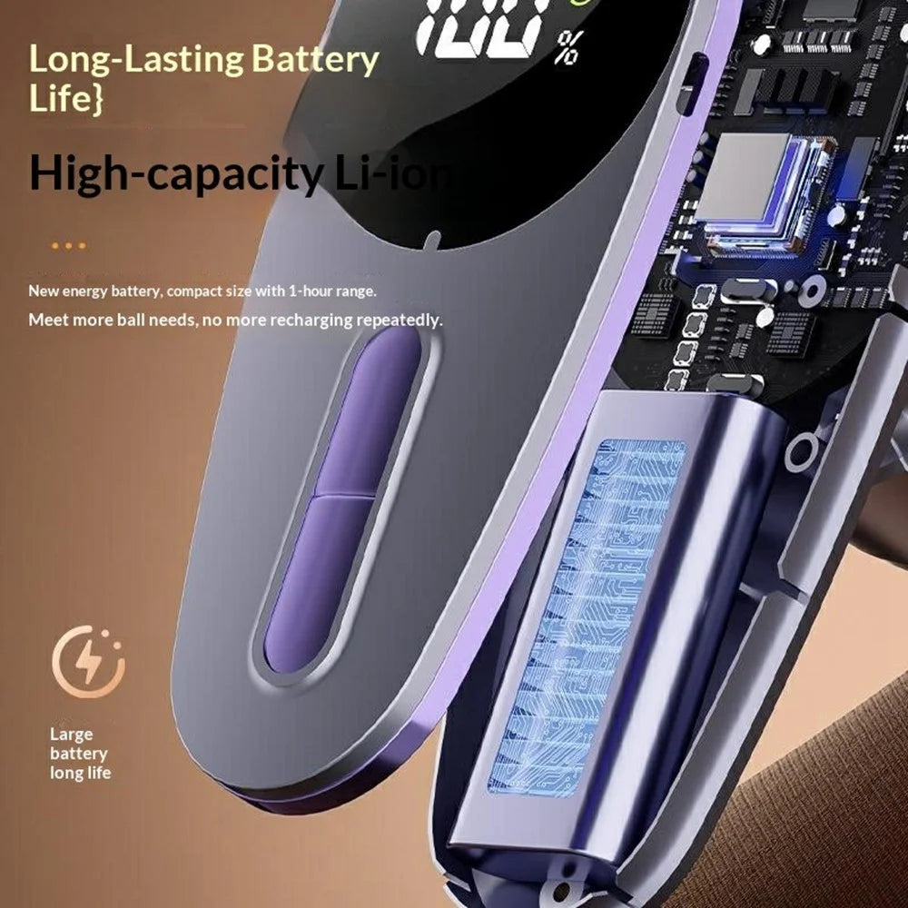 Electric Hair Ball Trimmer 6 Blades Digital Display Lint Remover Household Clothes Shaver - Khaki - 4