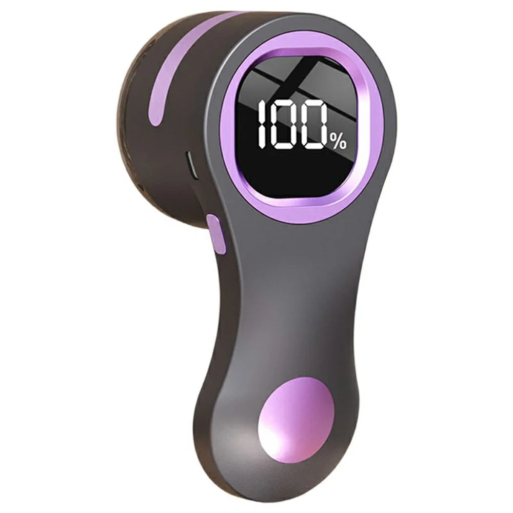 MQ-01 Portable Electric Lint Remover USB Charging LED Display Clothes Lint Hair Ball Trimmer - Grey - 1