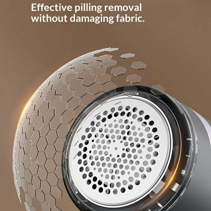 MQ-01 Portable Electric Lint Remover USB Charging LED Display Clothes Lint Hair Ball Trimmer - Grey - 4