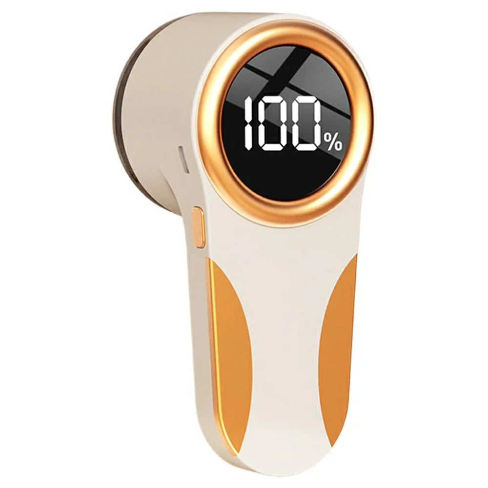 MQ-02 Electric Lint Remover USB Charging Digital Display Household Hair Ball Trimmer - Khaki - 1