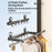 Retractable Clothes Drying Pole with 6 Hooks No-Drill Foldable Suction Cup Rack for Balcony Bathroom - Black - 5