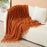 127x152+15x2cm Pineapple Pattern Throw Blanket European Style Office Nap Blanket Sofa Cover - Orange - 2