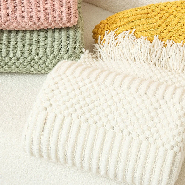 127x152+15x2cm Pineapple Pattern Throw Blanket European Style Office Nap Blanket Sofa Cover - Orange - 5