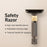 8-Speed Manual Adjustable Razor Double-Sided Safety Old-Fashioned Shaver with 10 Replacement Blades - Glossy Black - 2