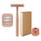 Men Manual Vintage Razor Ergonomic Metal Double-Sided Shaver with Base and 10 Replacement Blades - Rose Gold - 1