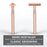 Men Manual Vintage Razor Ergonomic Metal Double-Sided Shaver with Base and 10 Replacement Blades - Rose Gold - 3