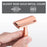 Men Manual Vintage Razor Ergonomic Metal Double-Sided Shaver with Base and 10 Replacement Blades - Rose Gold - 4