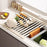 40 x 34.5cm Over Sink Dish Drying Rack Foldable Drainer Shelf Space Aluminum Roll Up Mat Kitchen Organizer - Grey - 5