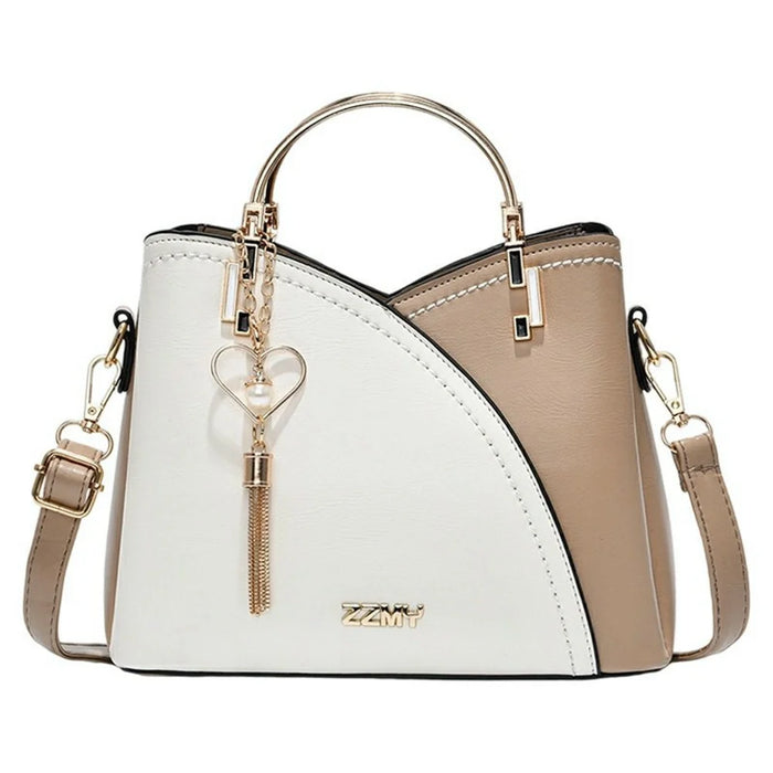 Crossbody Bag for Women Handbag Shoulder Tote Versatile Large Capacity Ladies Purse - White / Khaki - 1