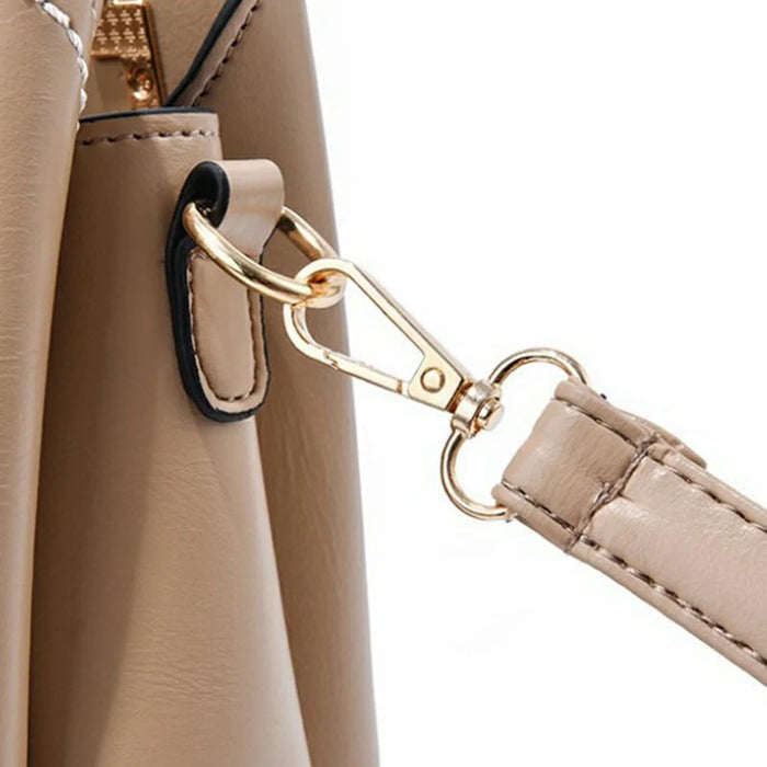 Crossbody Bag for Women Handbag Shoulder Tote Versatile Large Capacity Ladies Purse - White / Khaki - 4