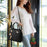 Crossbody Bag Large Capacity Shoulder Handbag Tote for Women Simple Style Versatile Design - Black - 2