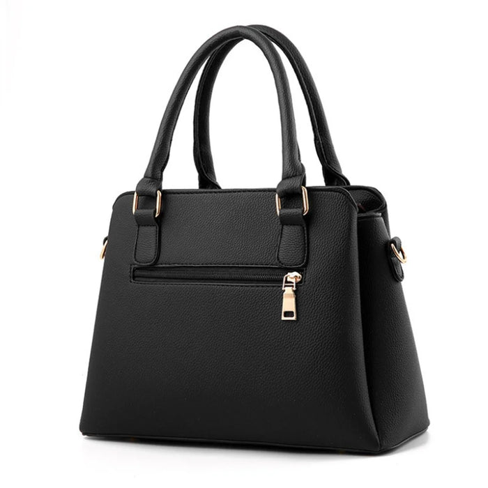 Crossbody Bag Large Capacity Shoulder Handbag Tote for Women Simple Style Versatile Design - Black - 4