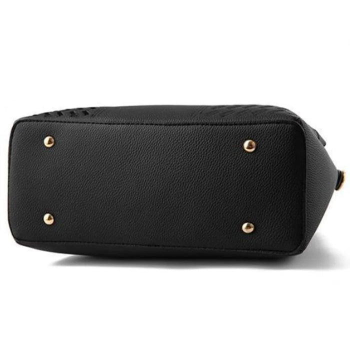 Crossbody Bag Large Capacity Shoulder Handbag Tote for Women Simple Style Versatile Design - Black - 5