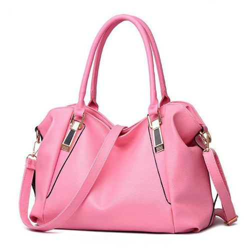 Handbag Tote for Women Shoulder Bag Large Capacity Crossbody Purse Simple Design - Pink - 1