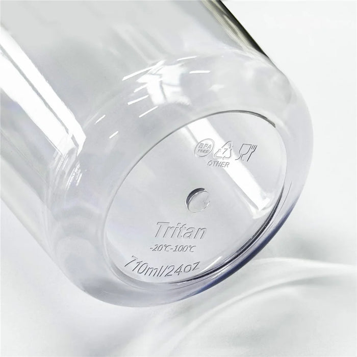 710ml Tritan Straw Tumbler For Boba Tea  /  Smoothies  /  Beer Wide Mouth Telescopic Straw (BPA Free, FDA Certified) - Baby Blue - 2