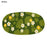 90 x 50cm Floral Pattern Faux Cashmere Rug Soft Absorbent Non Slip Bedroom Living Room Entrance Mat - Water Lilies - 1