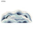 110 x 50cm Irregular Cloud Shape Rug Faux Cashmere Soft Absorbent Non Slip Floor Mat - Mountain Flowers - 1
