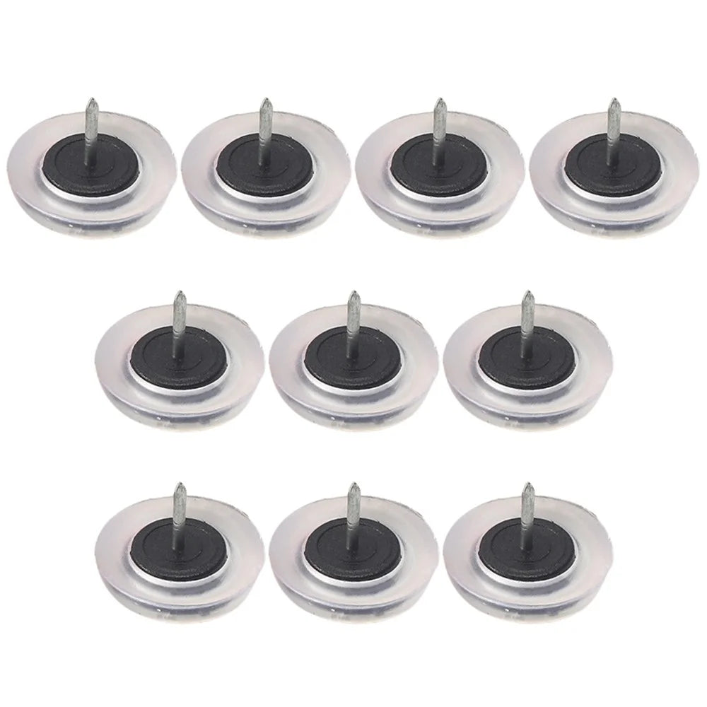 10Pcs PVC Plastic Furniture Feet Nails Protector Ground Chair Leg Floor Nail Anti-skid Sofa Table Bottom Pad - Transparent - 1