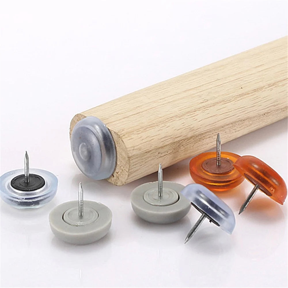 10Pcs PVC Plastic Furniture Feet Nails Protector Ground Chair Leg Floor Nail Anti-skid Sofa Table Bottom Pad - Transparent - 2
