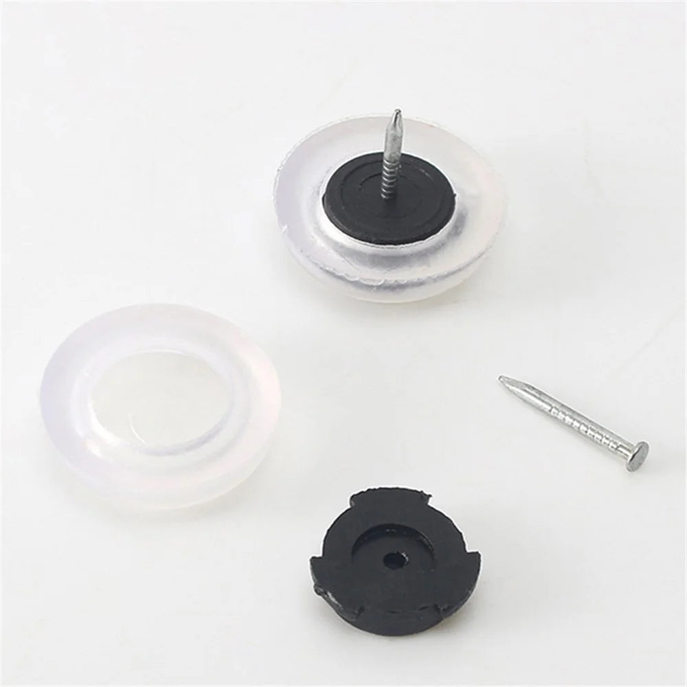 10Pcs PVC Plastic Furniture Feet Nails Protector Ground Chair Leg Floor Nail Anti-skid Sofa Table Bottom Pad - Transparent - 3