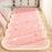 60 x 120cm Faux Cashmere Bedside Rug Soft Plush Floor Mat Bedroom Decor Anti Slip Washable - White Pink  /  Hearts - 2