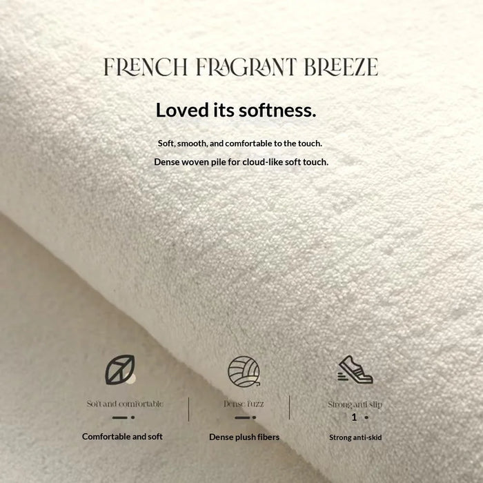 60 x 120cm Faux Cashmere Bedside Rug Soft Plush Floor Mat Bedroom Decor Anti Slip Washable - White Pink  /  Hearts - 3