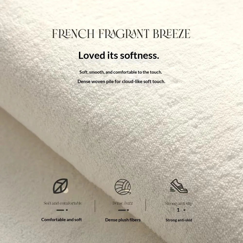 80 x 160cm Faux Cashmere Bedside Rug Soft Plush Floor Mat Bedroom Decor Anti Slip Washable - White Pink  /  Hearts - 3
