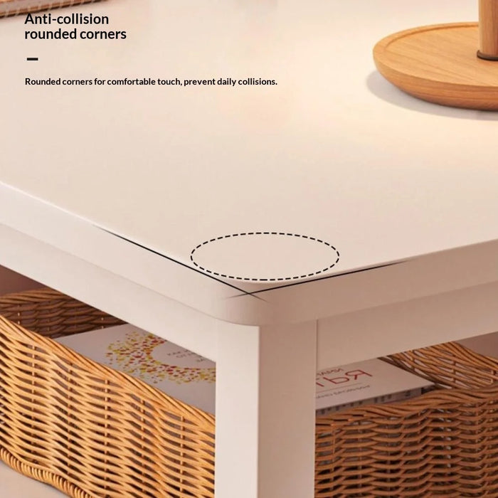 80 x 40cm Double Layer Narrow Desk with Storage Shelf, Modern Home Office Writing Table, Simple Bedroom Study Workstation - White - 2