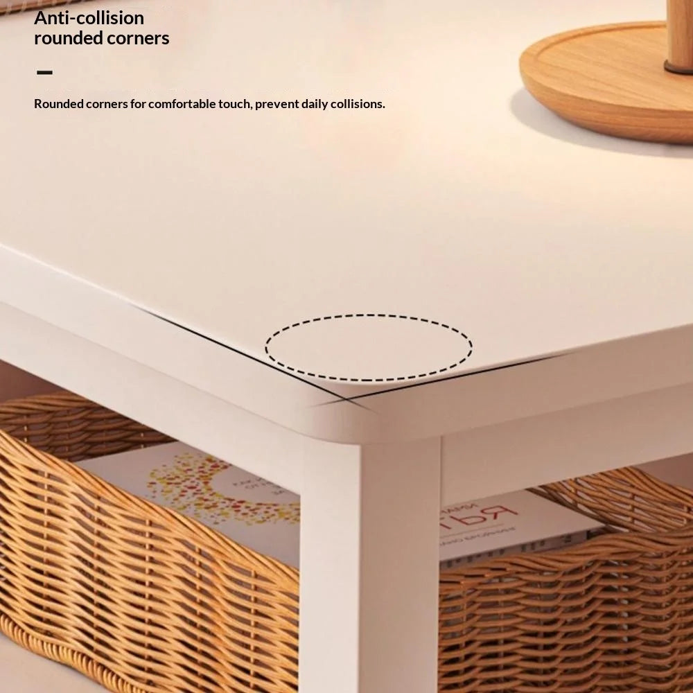 140 x 40cm Double Layer Narrow Desk with Storage Shelf, Modern Home Office Writing Table, Simple Bedroom Study Workstation - White - 3