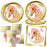 52Pcs Horse Theme Birthday Party Decorations Tableware Set with 16 Paper Plates, 16 Cups, 20 Napkins, for Celebration (No FDA) - 1