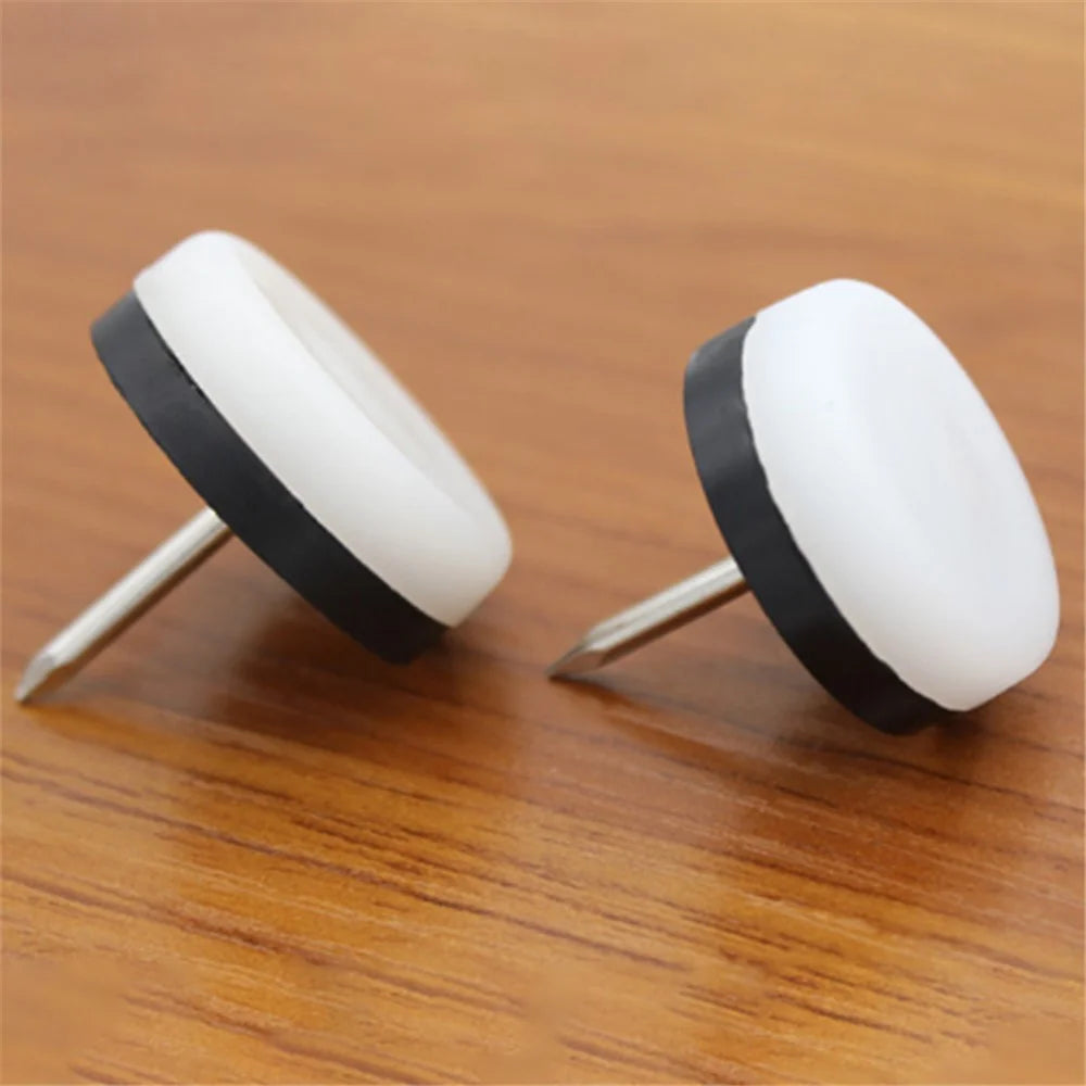 20Pcs / Set 22mm Diameter Nail-on Furniture Glides Chair Glides Pads Round Table Leg Protectors Chair Sofa Feet Sliders for Wood Floors - 6