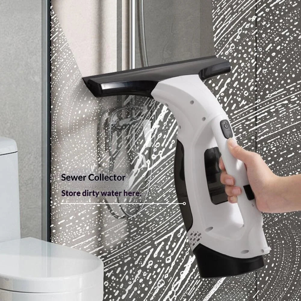 Cordless Rechargeable Window Vacuum Cleaner Window Squeegee for Windows, Tiles, Mirrors, 150ml Water Tank - EU Plug - 2
