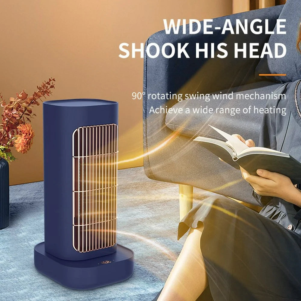 MR10 PTC Ceramic Space Heater Oscillating Fan Heater Portable Electric Heater for Home, EU Plug - White - 4