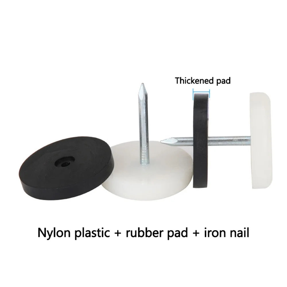 20Pcs / Set 28mm Diameter Thickened Furniture Nail-on Sliders Pads Floor Protector for Chair Table Sofa Feet Protecting Wooden Floor - 3
