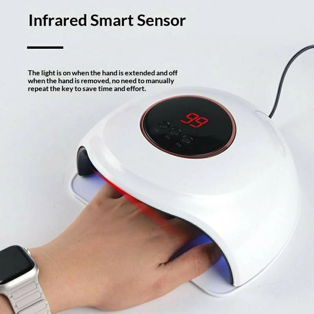 SML T13 18-LED Nail Lamp with Base UV Curing Light Professional Dual Light Source for Nail Art  /  Gel Polish  /  Manicure - White - 3