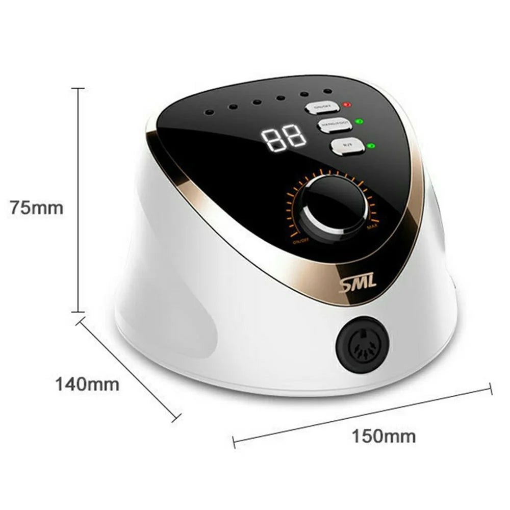 SML Nail Drill Machine 35000 RPM High Speed Electric Manicure Pedicure File for Acrylic Gel Nails  /  Shaping  /  Polishing - White - 6