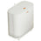 OUK 28 x 15 x 31cm Raised Feet Design Slim Bathroom Trash Can with Lid, Space-Saving Narrow Gap Sealed Toilet Waste Bin - White - 1
