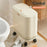 OUK 31 x 15 x 38cm Slim Bathroom Trash Can with Wheels / Lid, Space-Saving Narrow Gap Sealed Toilet Waste Bin - White - 3