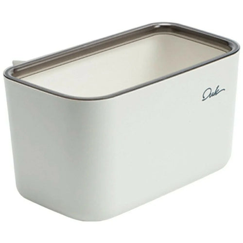 OUK 23.5 x 13 x 13cm Hanging Trash Can for Kitchen Cabinet Door Waste Bin Countertop Garbage Container - White - 1
