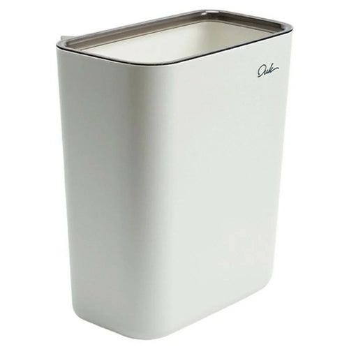 OUK 23.5 x 13 x 27cm Hanging Trash Can for Kitchen Cabinet Door Waste Bin Countertop Garbage Container - White - 1