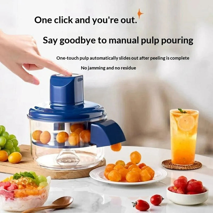 Smart Fruit and Vegetable Peeler Multi-Function Automatic Peeling Machine For Home  /  Commercial Use (No FDA, BPA Free) - Dark Blue - 3
