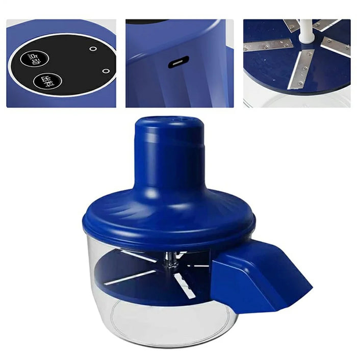 Smart Fruit and Vegetable Peeler Multi-Function Automatic Peeling Machine For Home  /  Commercial Use (No FDA, BPA Free) - Dark Blue - 5