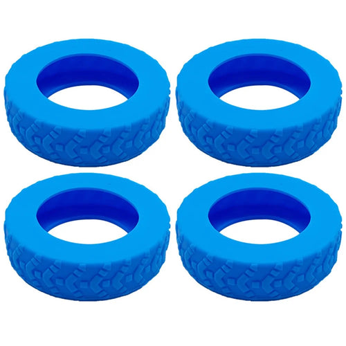 4Pcs Wheel Protector for 20-30 Inch Luggage Suitcase Silicone Wheel Covers Anti Slip Noise Reduction Wear Resistant - Blue - 1