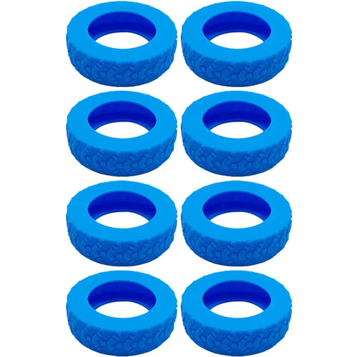 8Pcs Wheel Protector for 20-30 Inch Luggage Suitcase Silicone Wheel Covers Anti Slip Noise Reduction Wear Resistant - Blue - 1