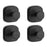 4Pcs Stainless Steel Hooks Suction Cup No Drill Square Hanger for Bathroom Kitchen - Black - 1
