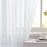 2Pcs 100 x 200cm Semi Sheer Curtain Eyelet Top Solid Color Curtain for Living Room Balcony Window - White - 3